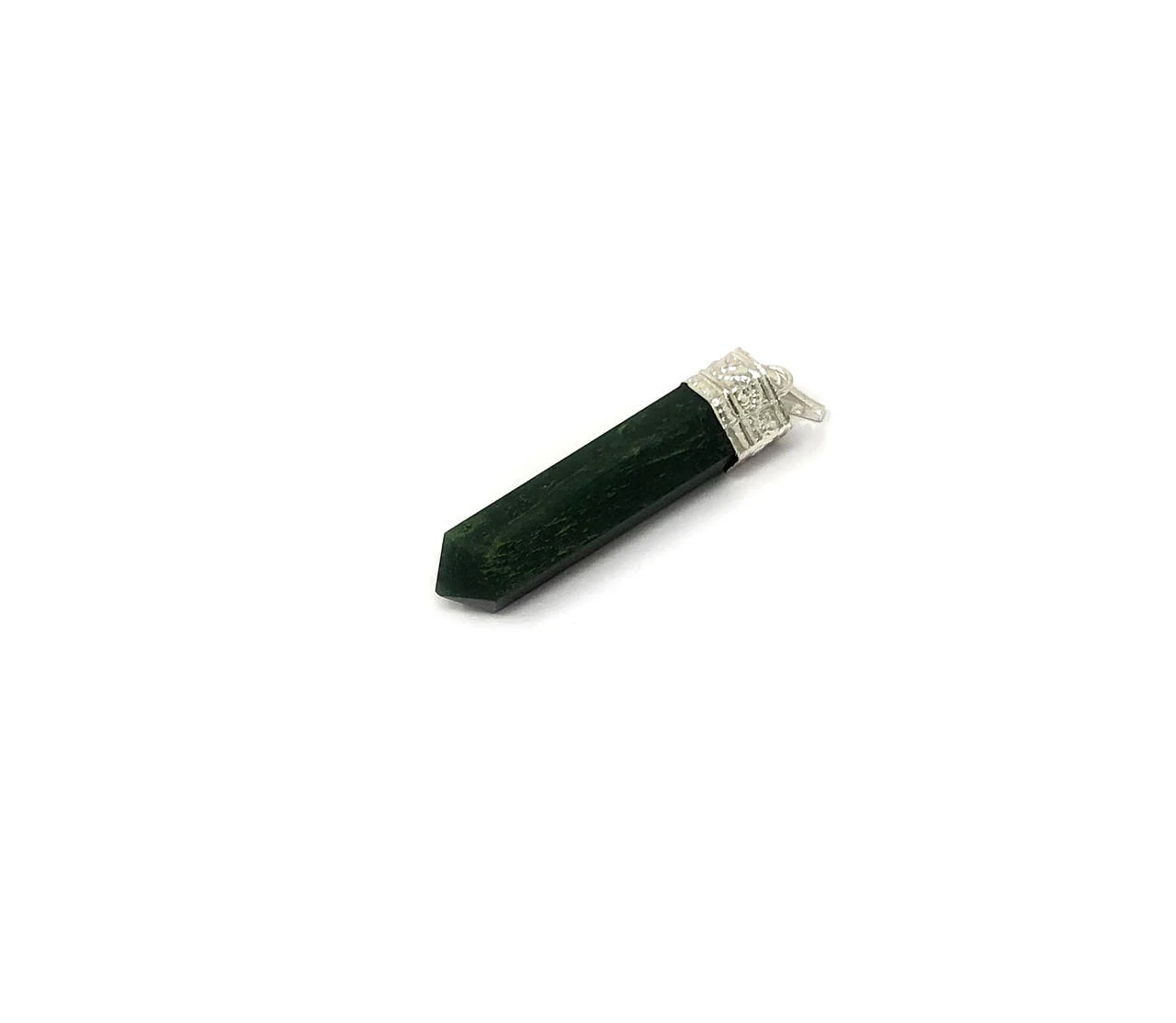 Single Point Pencil Pendant Green Jade