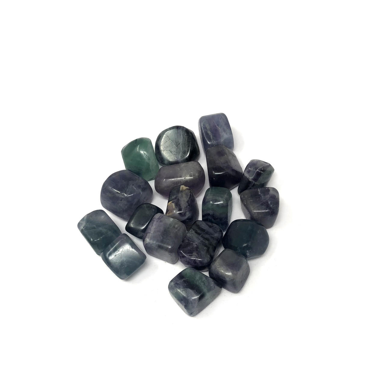 Tumbled Pebbles Stone Agate Multi Fluorite (3/4"-1.5") Gemstones Products VD Importers Inc.