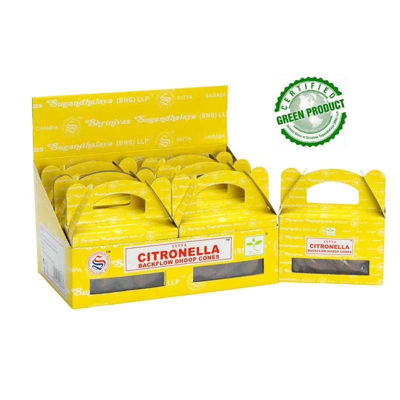 Satya Citronella Backflow Cones (pack of 6)