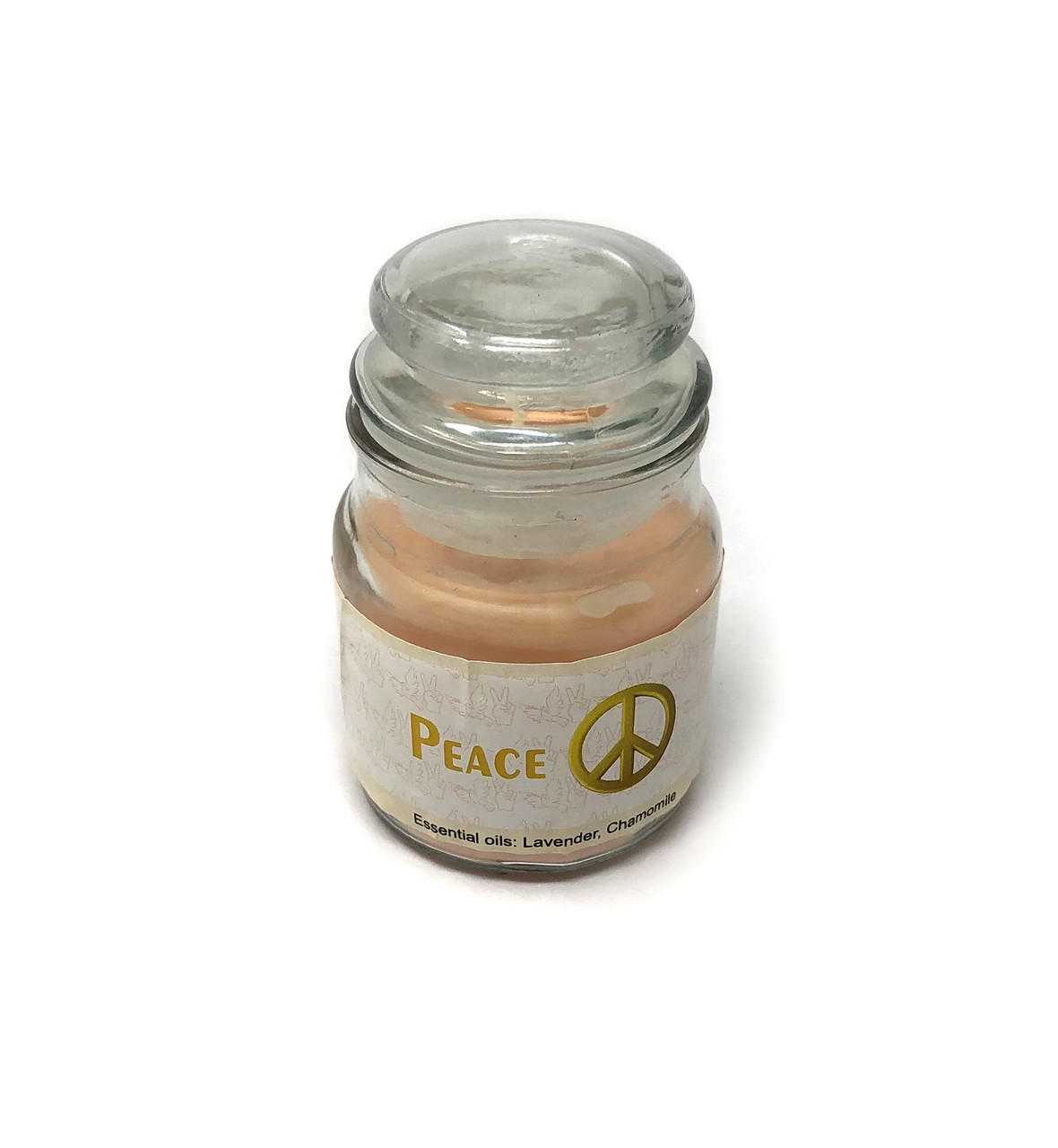 Vrinda Jar Candle Peace, approx. 3oz Gemstones Products VD Importers Inc.