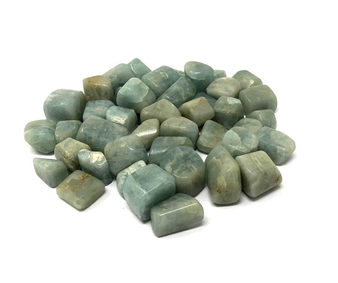 Tumbled Pebbles Stone Aquamarine (3/4"-1.5") Gemstones Products VD Importers Inc.