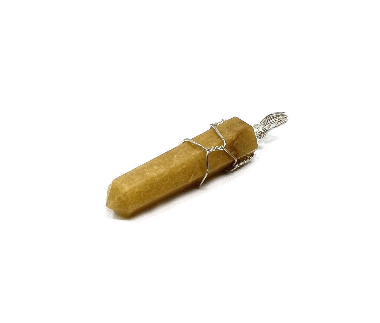 Wire Wrapped Pendant Camel Jasper