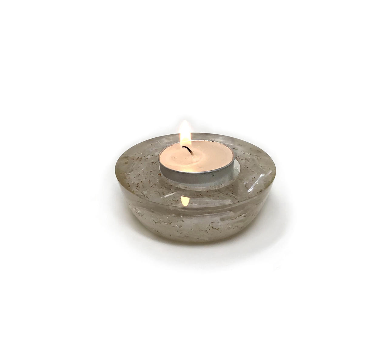 Orgone Energy Crystal Candle Holder Selenite