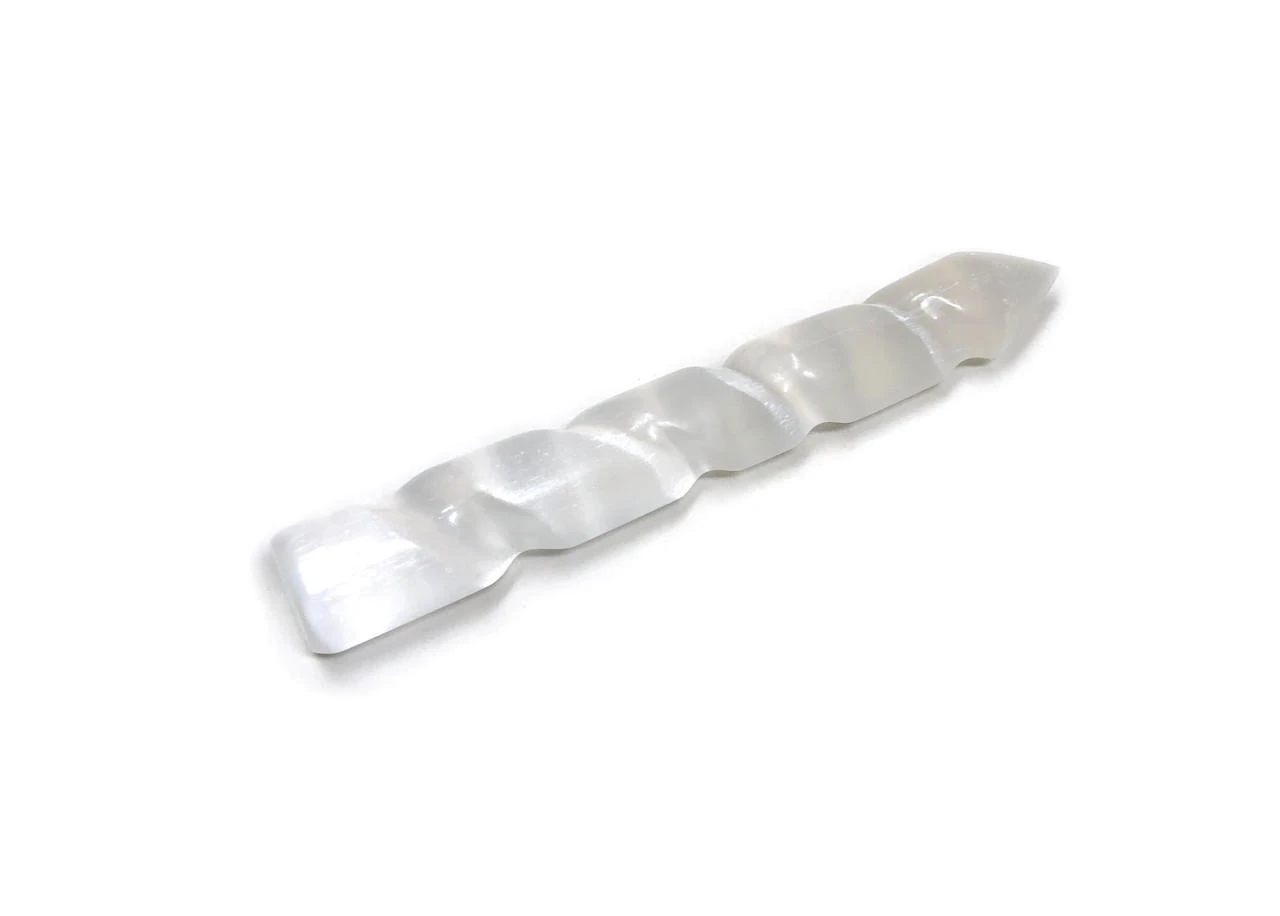 Selenite Twisted / Spiral Wand approx 3"-4"
