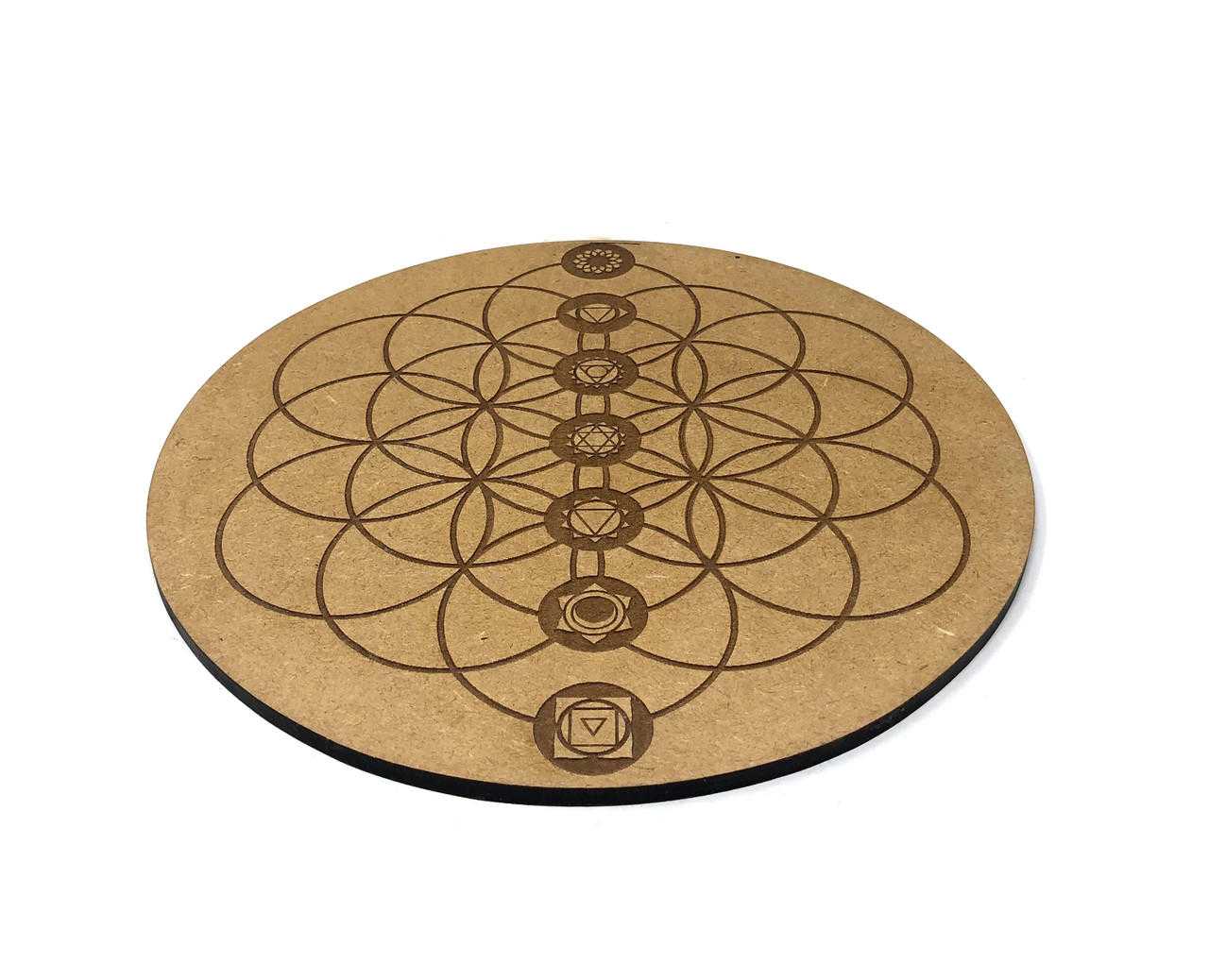 Wood Altar Grid 7 Chakra approx