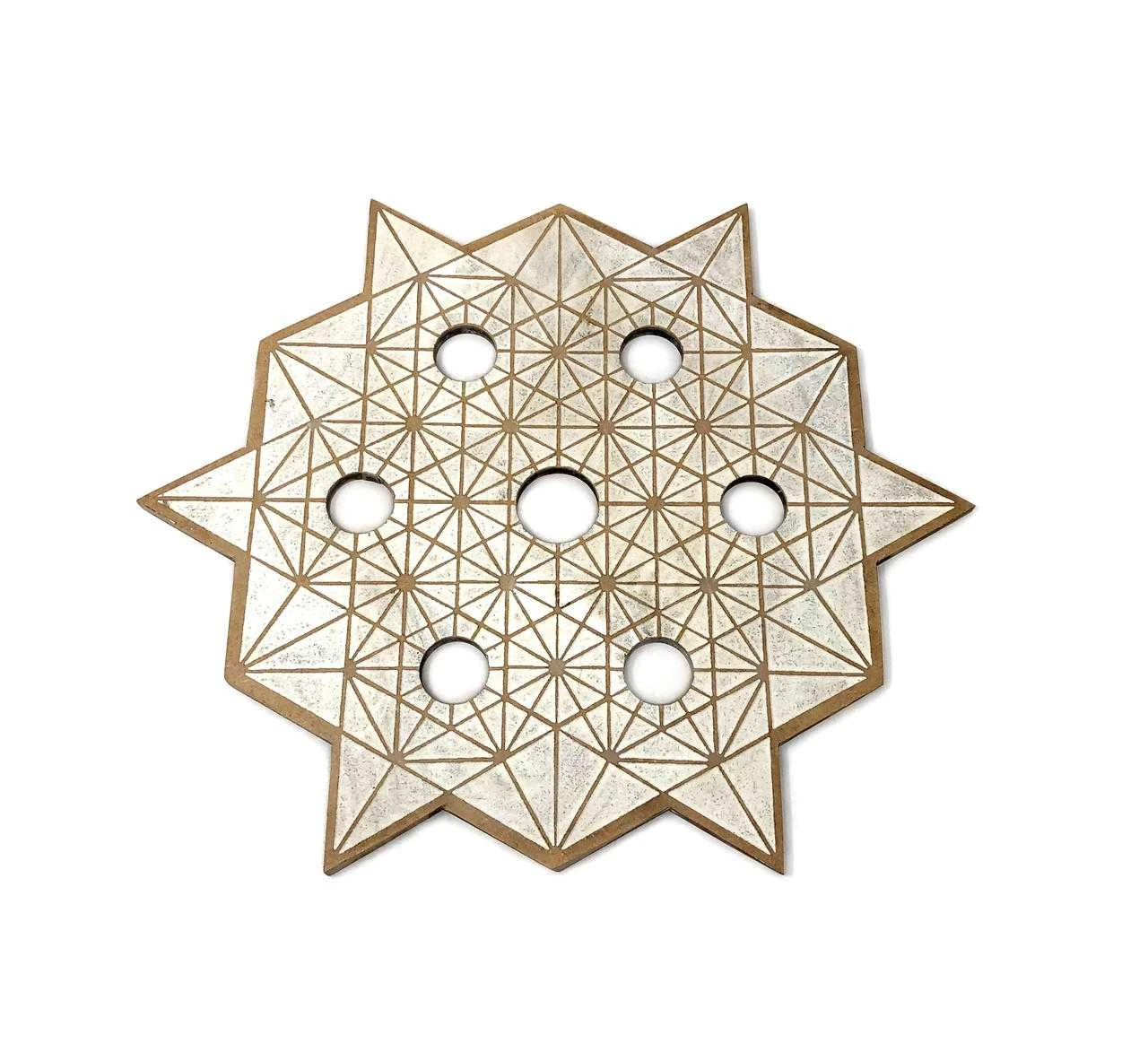 Wood Altar grid (Tetrahedron) 12" approx