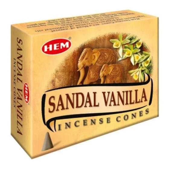 Hem Sandal Vanilla Incense Cones (pack of 12)