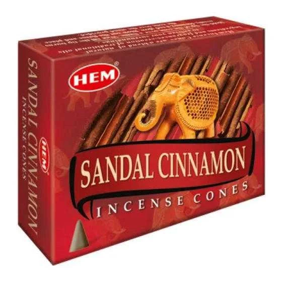 Hem Sandal Cinnamon Incense Cones (pack of 12)