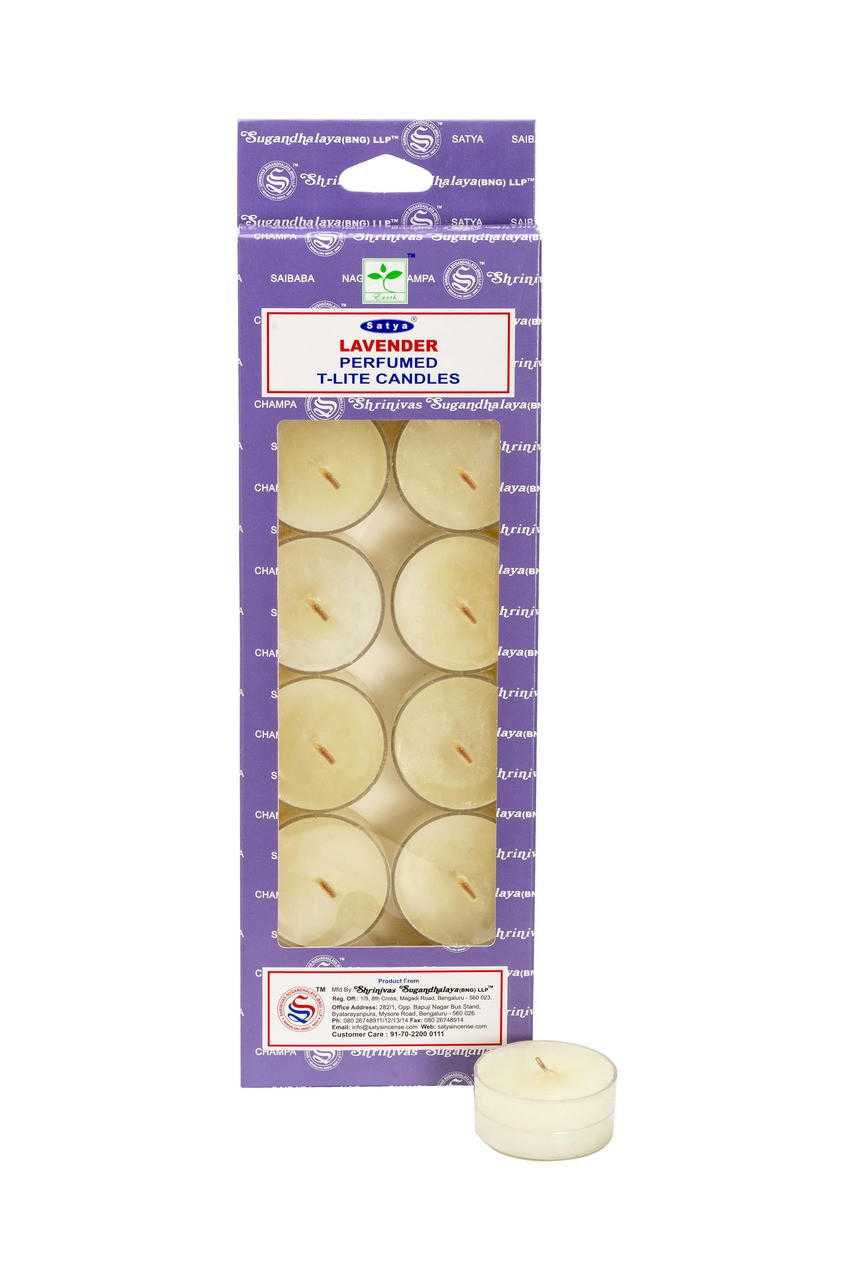 Satya Lavender Perfumed T-Light candle (pack of 12)