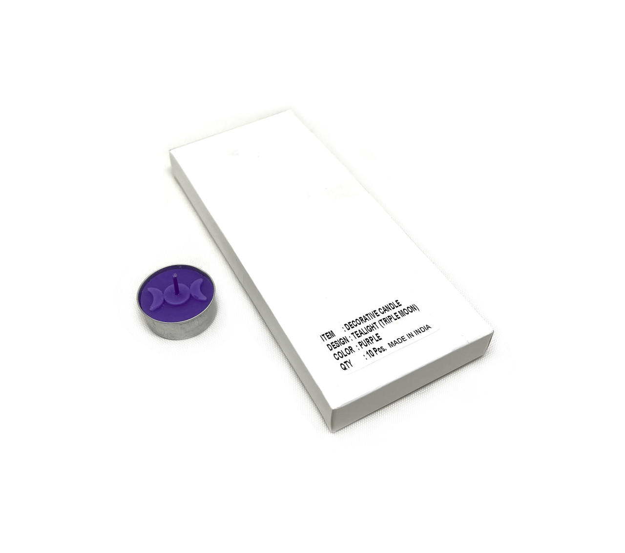 Candle T-Lite Triple Moon, Purple (Pack of 10) Vrinda ® New Arrivals VD Importers Inc.