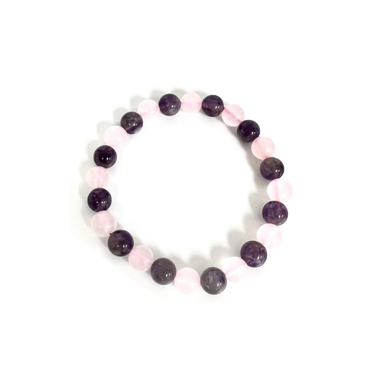 Beads Bracelet Amethyst Rose Quartz