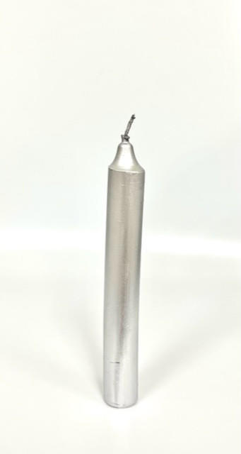 6" Silver Taper Candles (36 in a pack) Silver