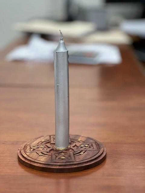 6" Silver Taper Candles (36 in a pack) Silver