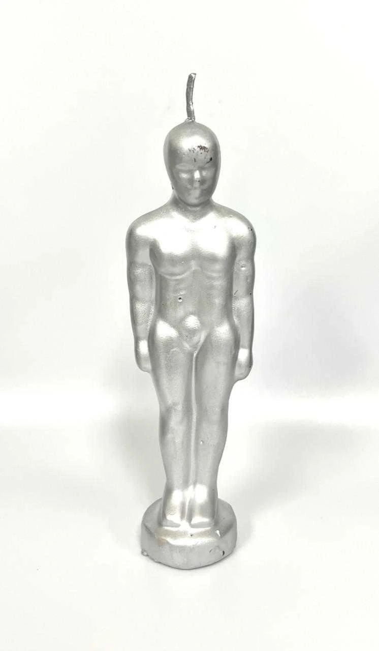 Man ritual candle Silver