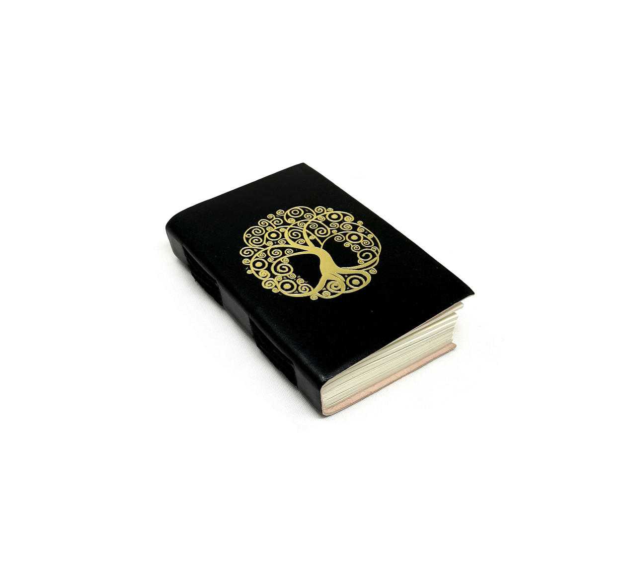 Paper Journal (Tree of Life) Gold on Black, approx. 7"