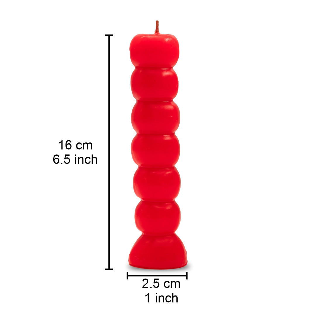 7 Knob wishing Candle (Red) Vrinda ® Candles VD Importers Inc.
