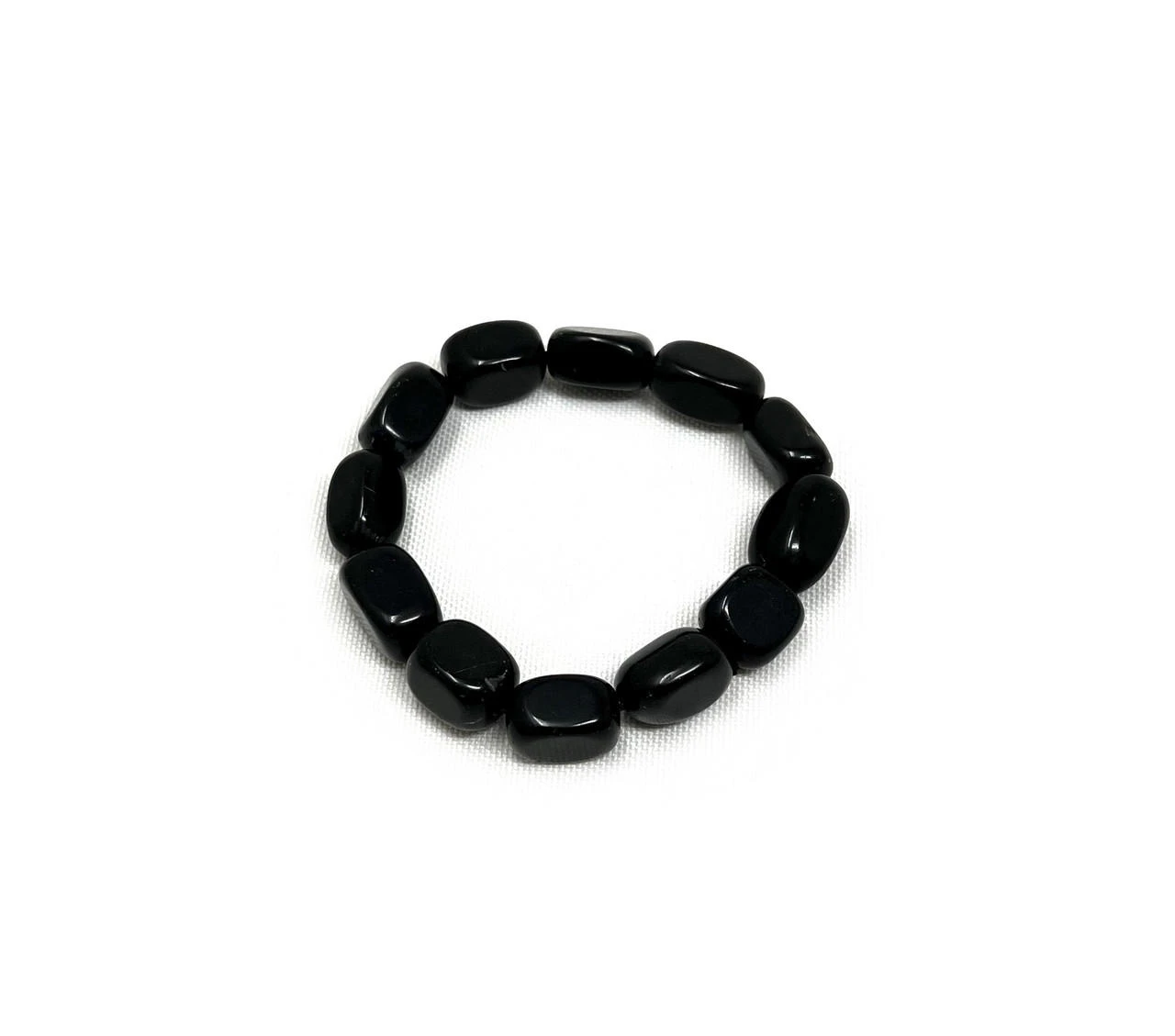 Black Obsidian tumbled stone bracelet