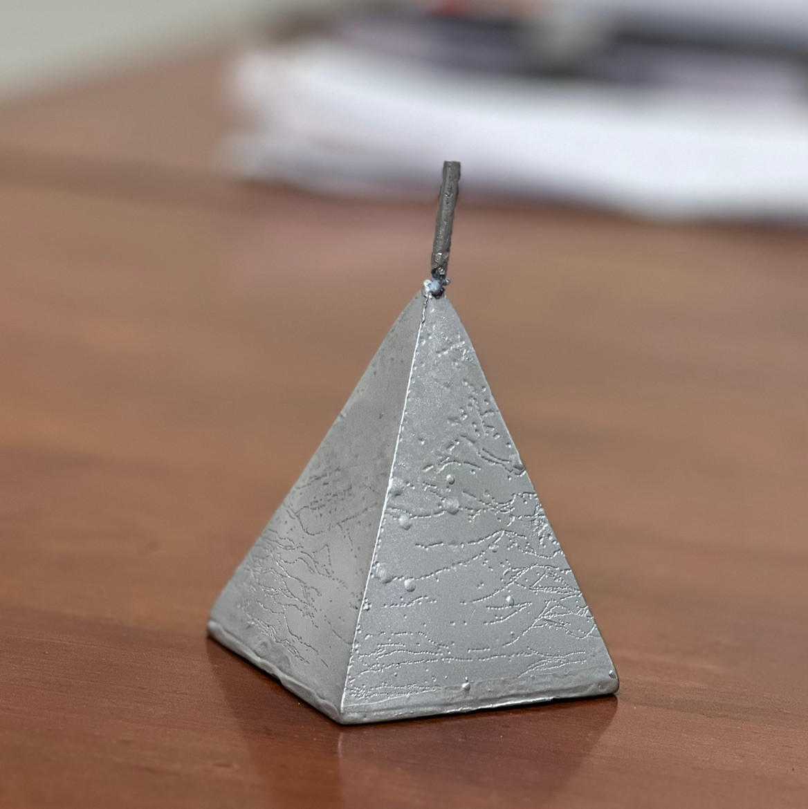 Pyramid Candles Silver Vrinda® Figure Candles VD Importers Inc.