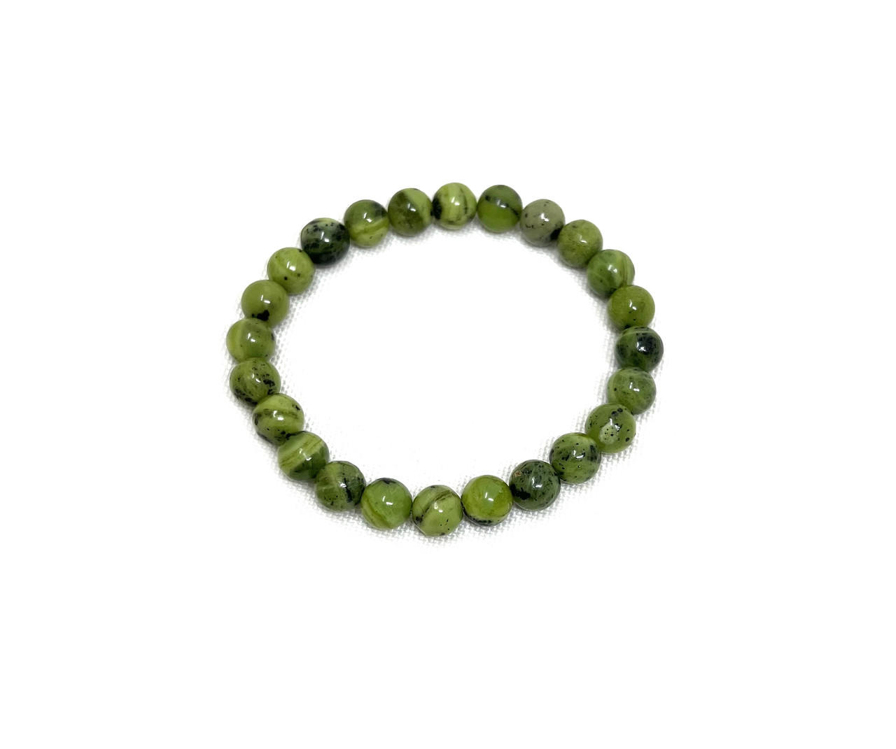 #128 Nephrite Beads Bracelet Gemstones Products VD Importers Inc.