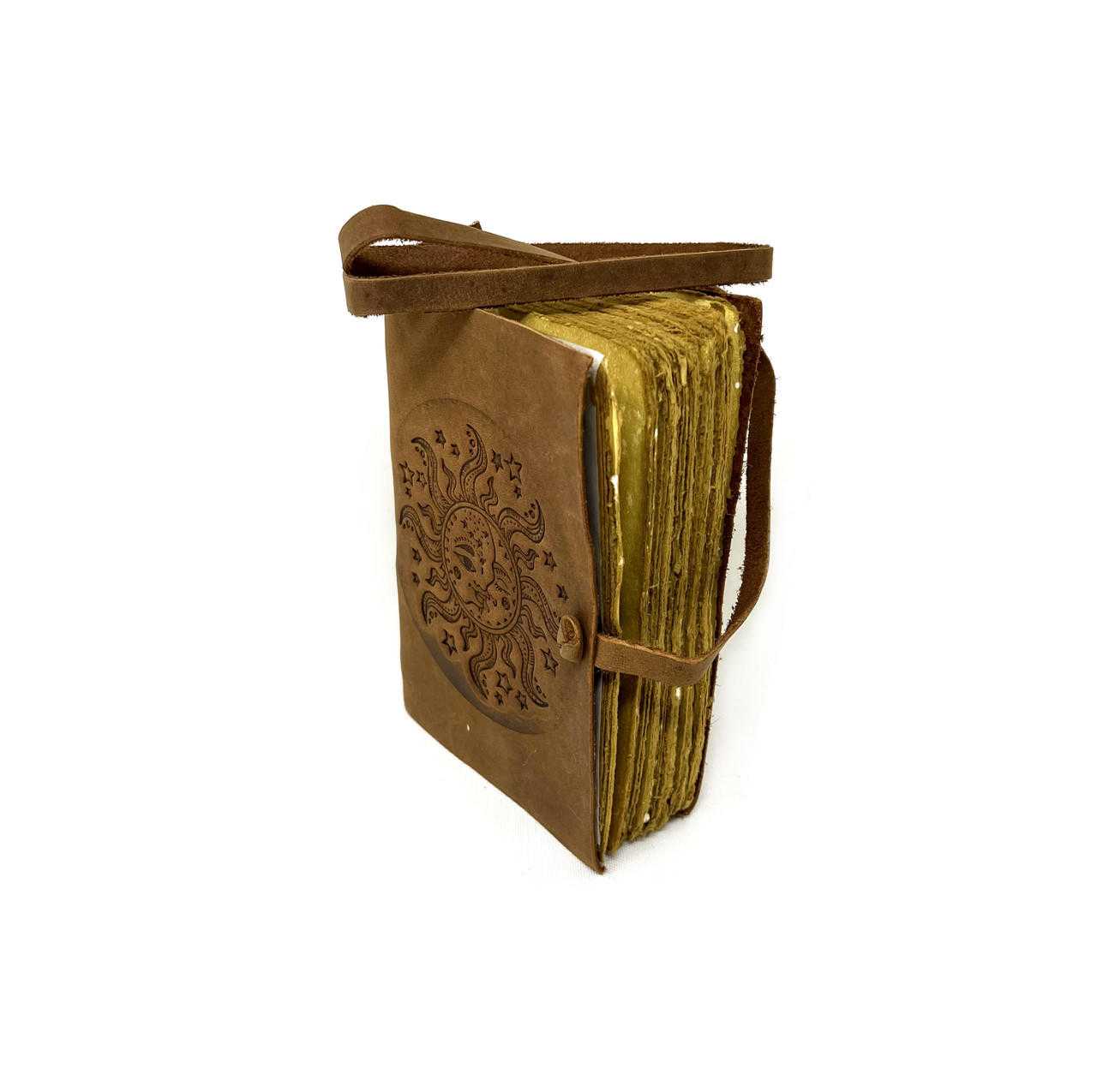 Paper Journal Deckle Paper Soft Sun Moon Stars, approx. 5"x7"