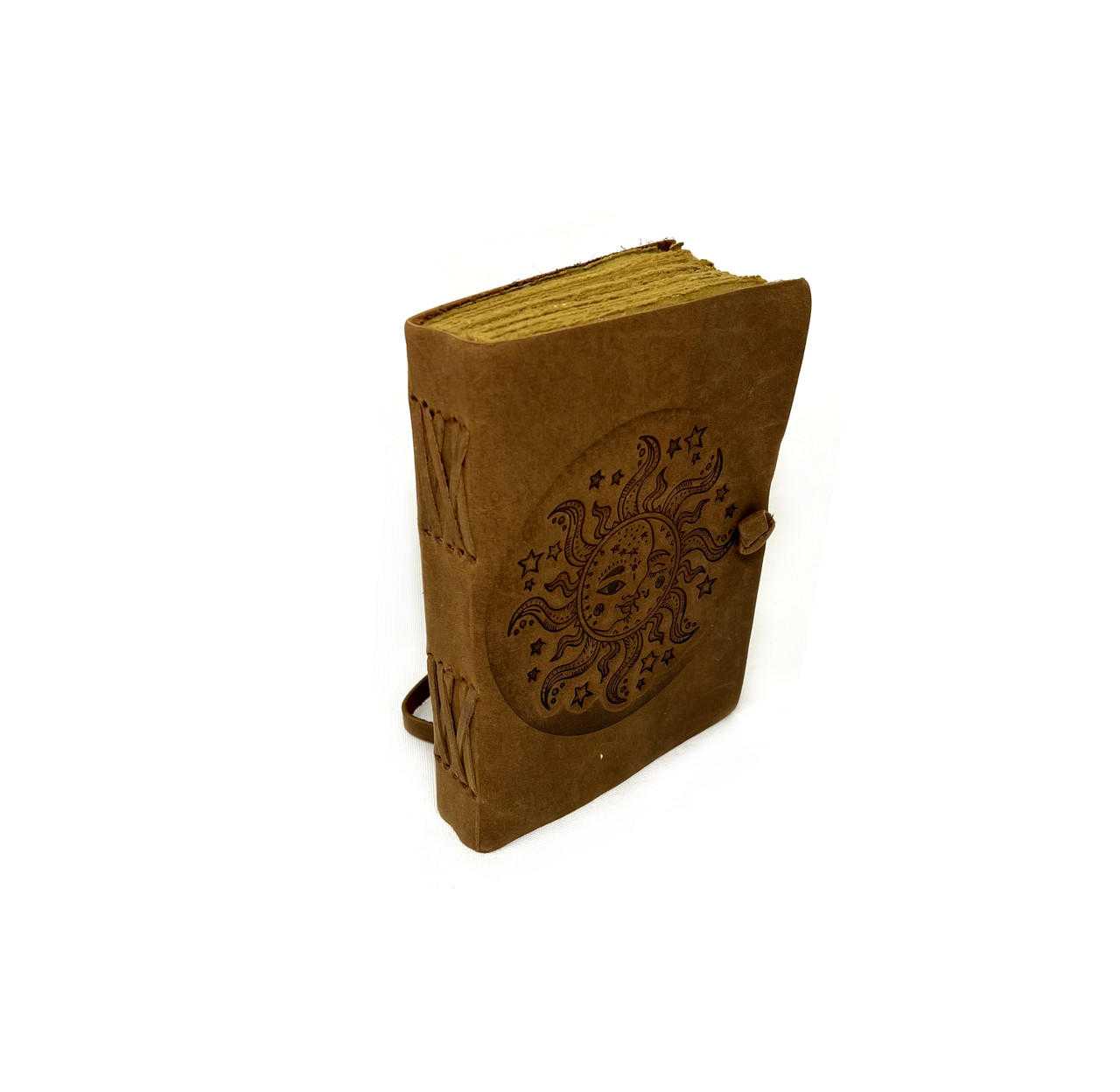 Paper Journal Deckle Paper Soft Sun Moon Stars, approx. 5"x7"