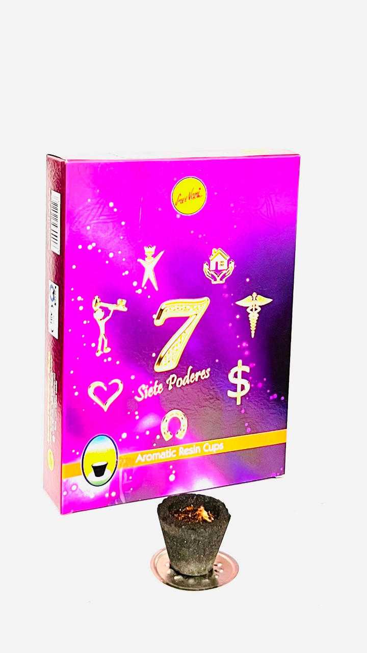 7 Powers Natural resin Incense Cups (pack of 12) New Arrivals VD Importers Inc.