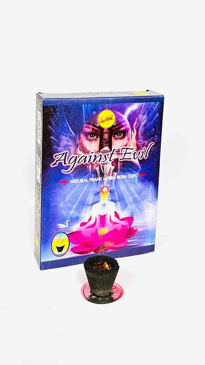 Against Evil Natural resin Incense Cups (pack of 12)