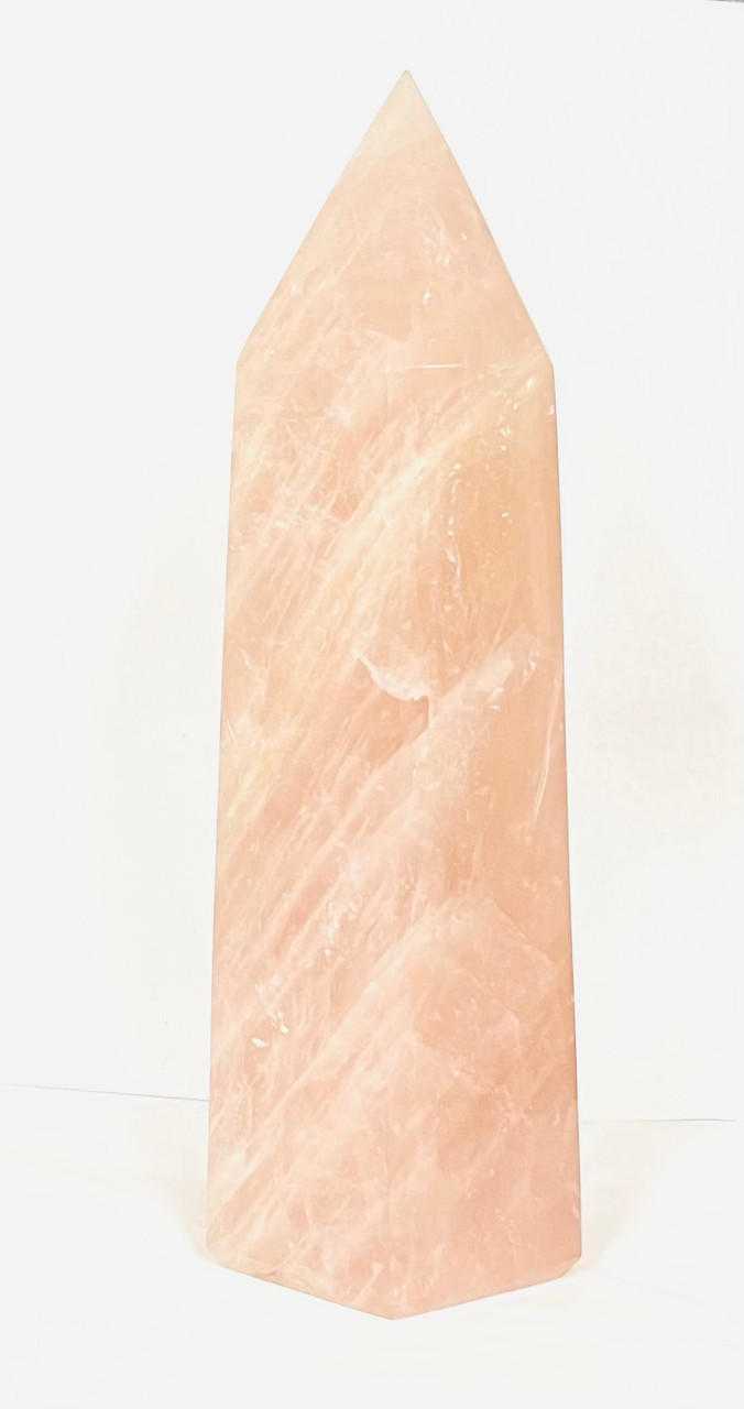 Rose Quartz Obelisk tower 8" approx