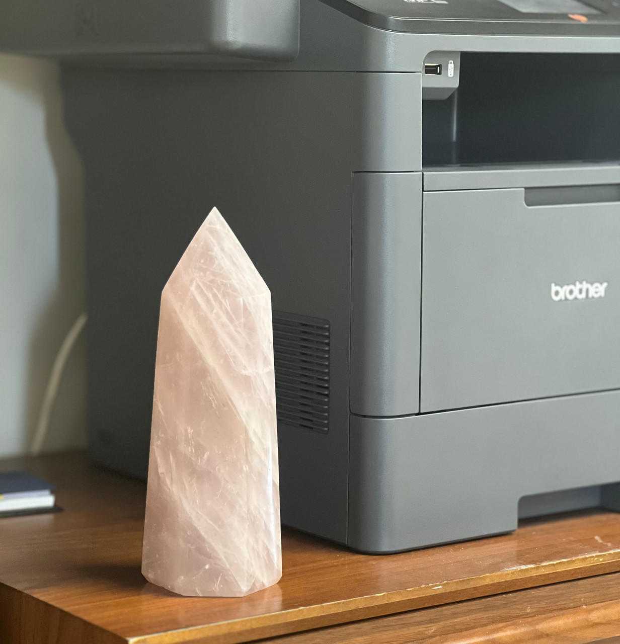 Rose Quartz Obelisk tower 8" approx New Arrivals VD Importers Inc.