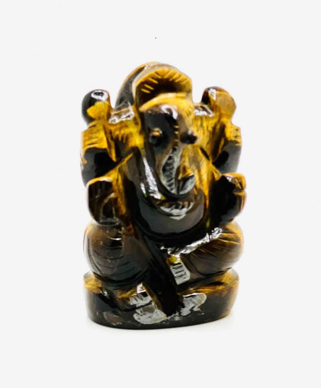 Tiger Eye Ganesha 2" approx.