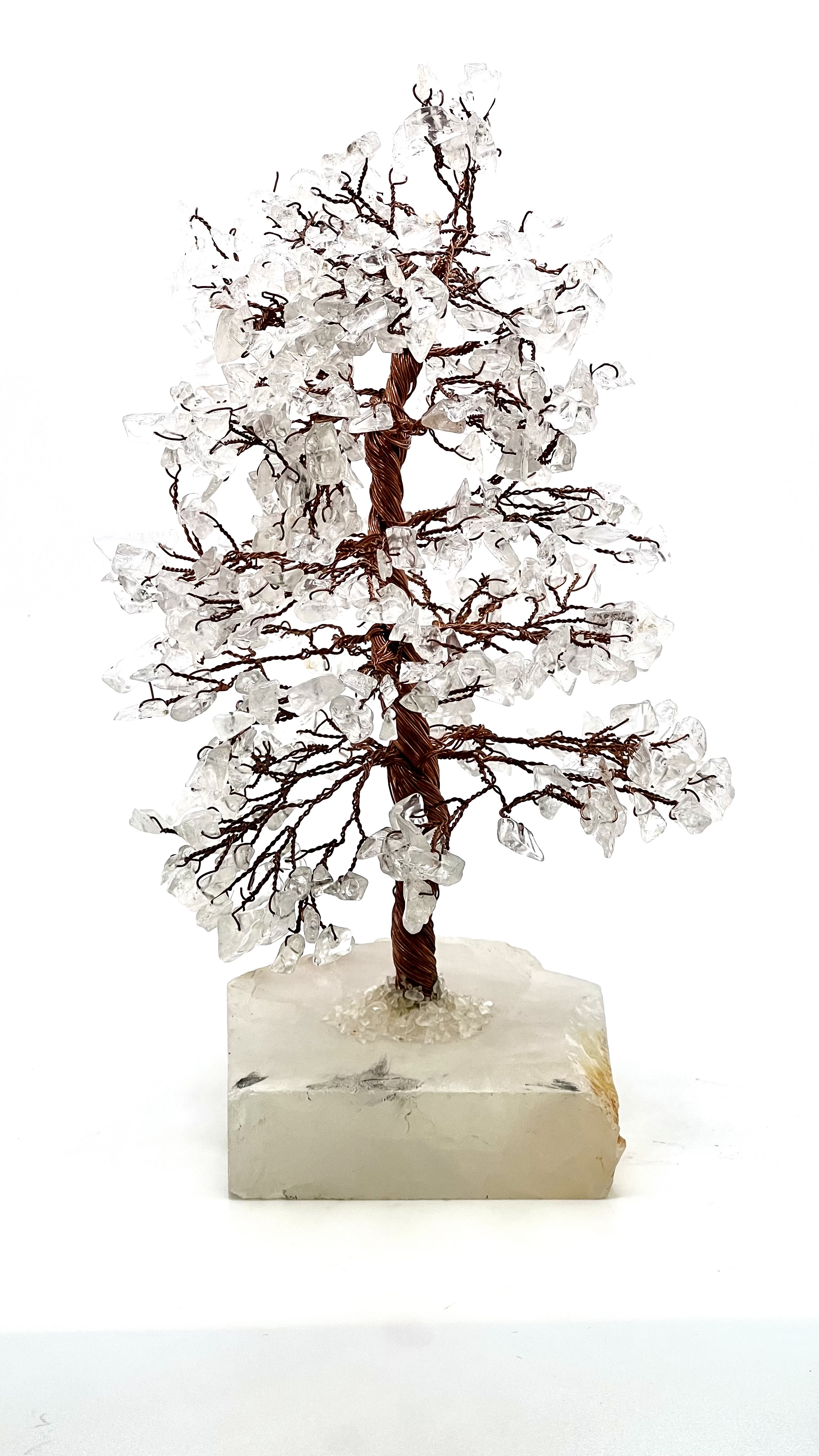 Crystal Quartz Tree 500 beads 9" high approx.