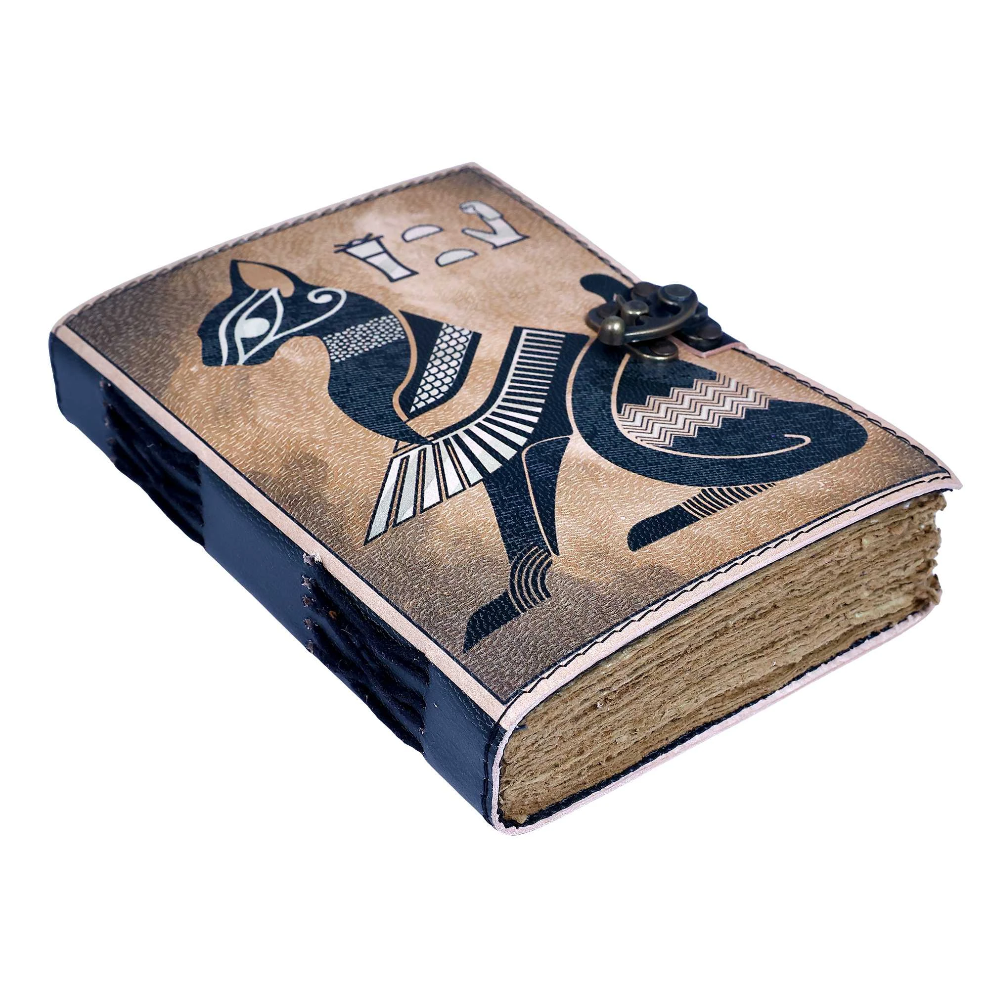 Deckle Paper Journal Goddess Bastet 5"x7"
