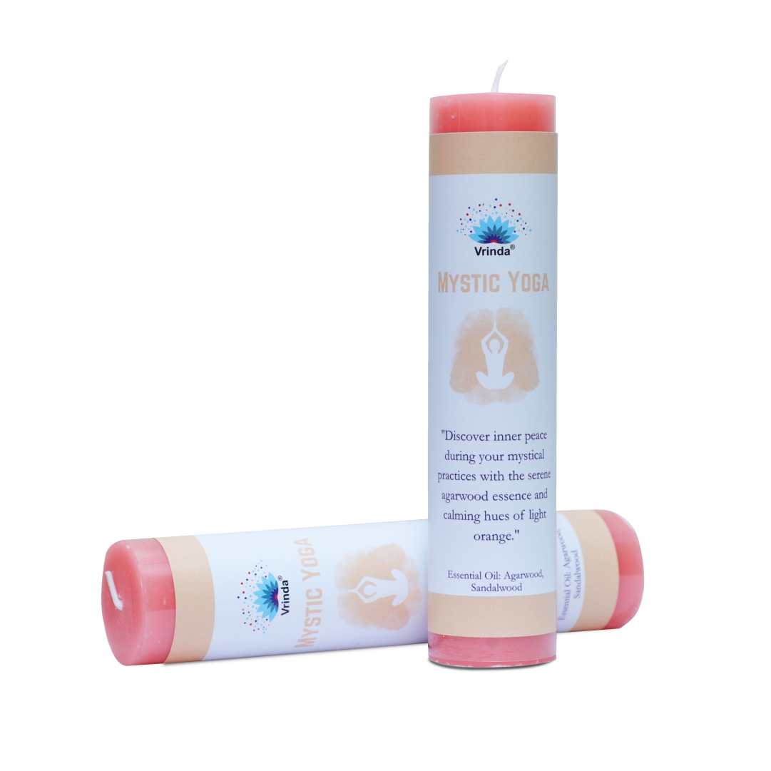 Manifestation Pillar Candle Mystic Yoga 7"x1.5"
