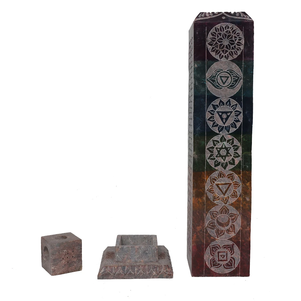 Stone Tower Burner Square 7 chakra