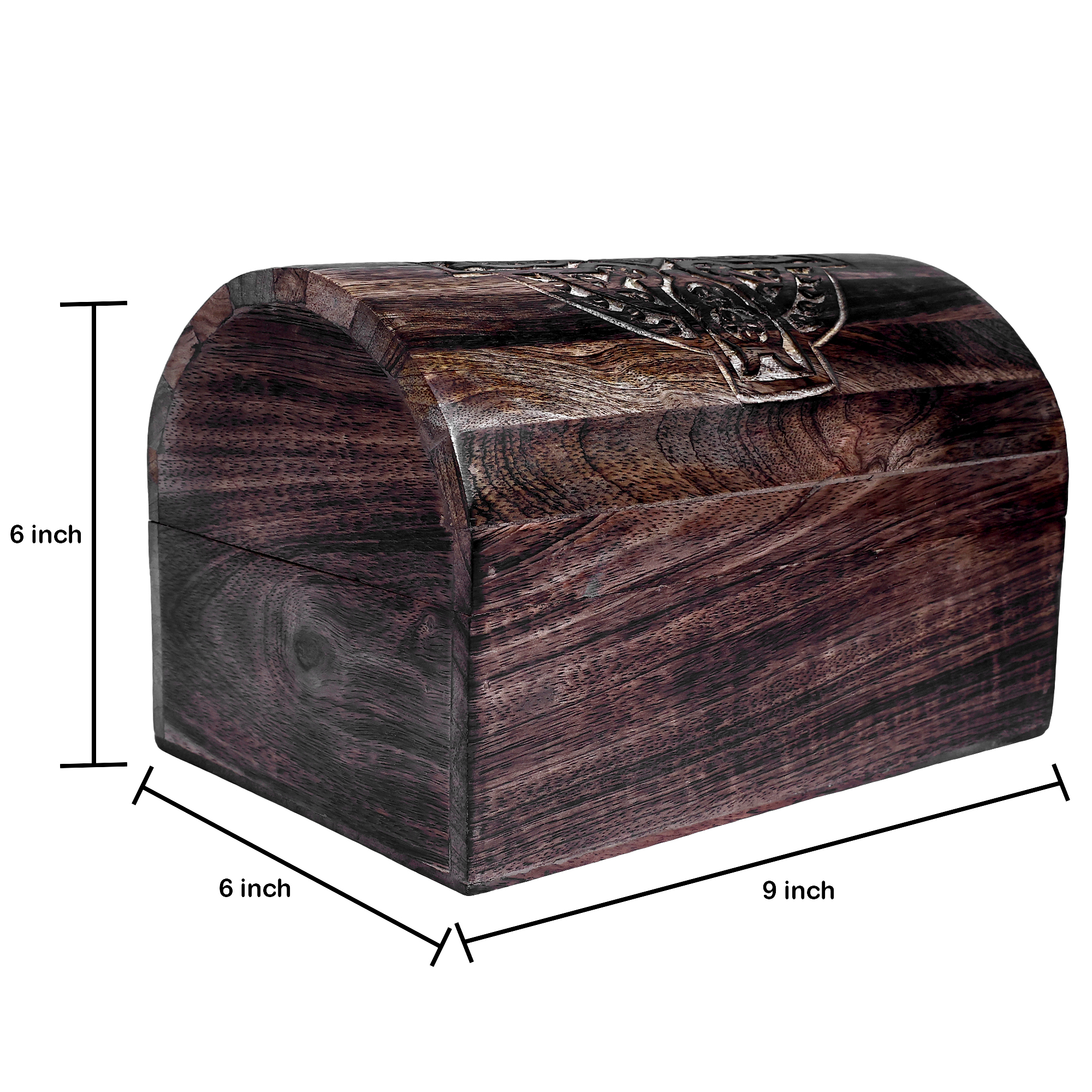 Wood Storage Box (9x6x6)Treasure Chest Celtic Cross New Arrivals