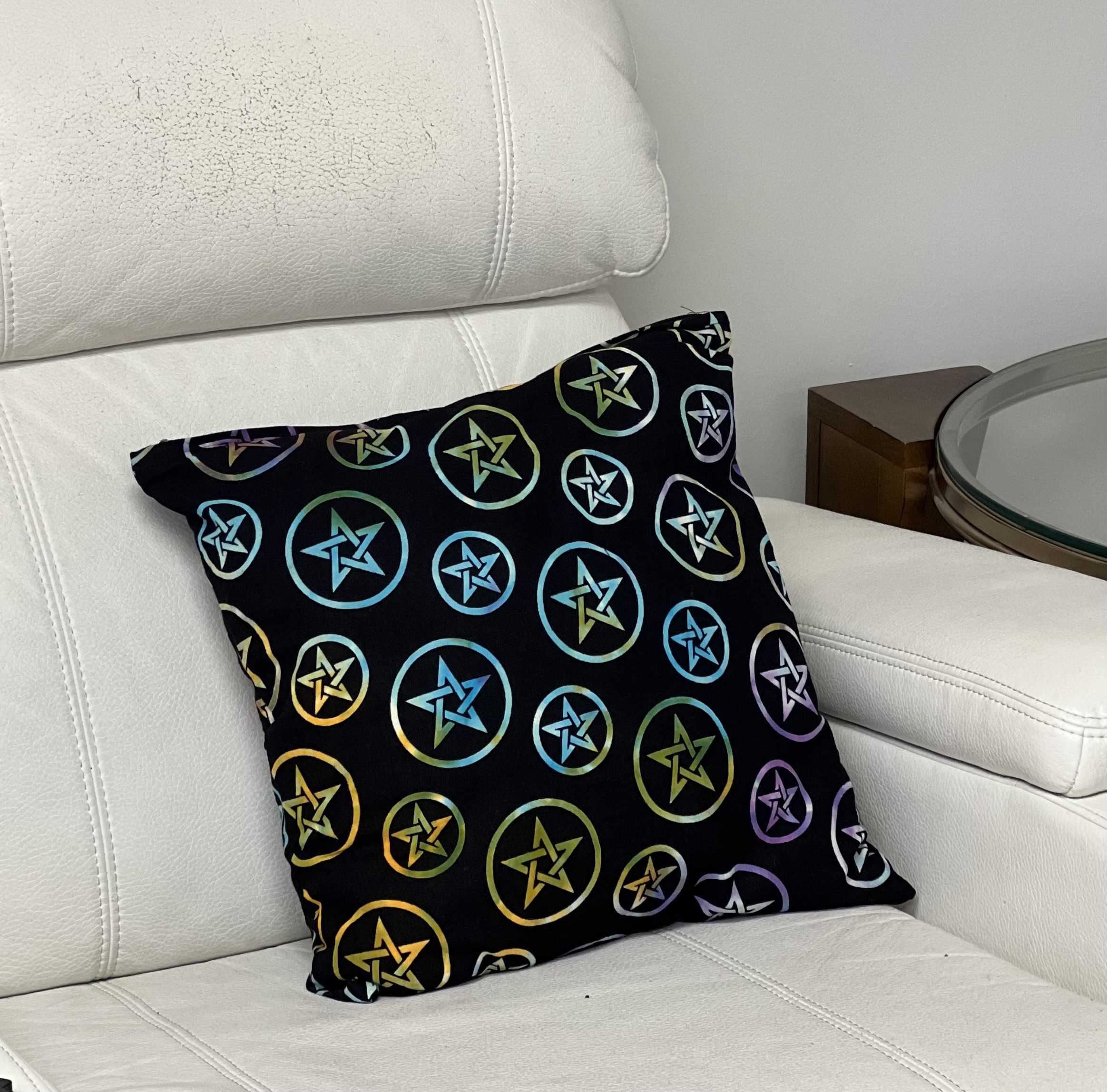 Tie Dye Pentacles Cushion cover 16''x 16'' New Arrivals VD Importers Inc.