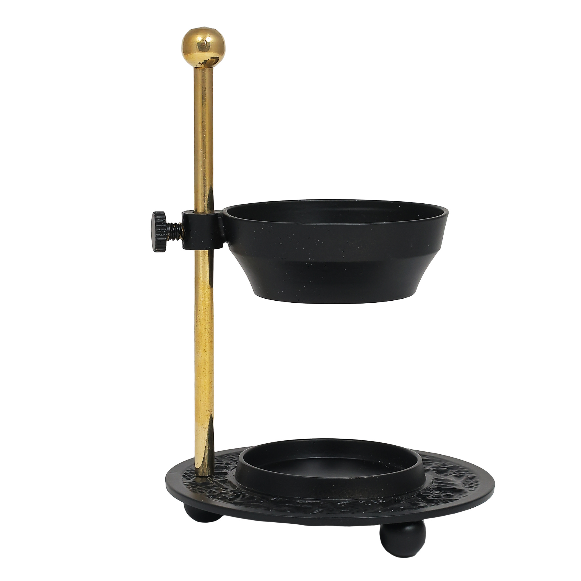 Brass Adjustable Charcoal Incense burner Black 4" Modern design