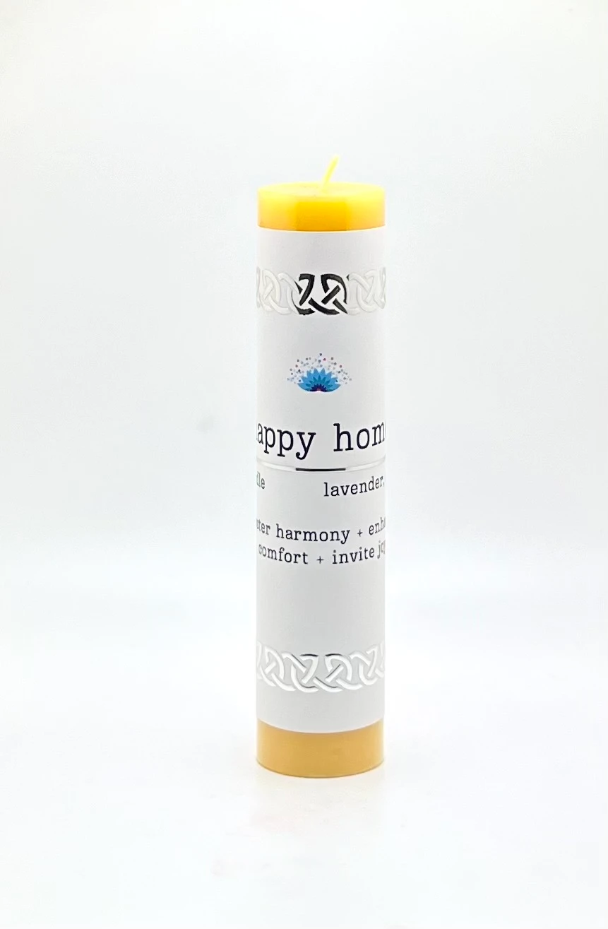 Manifestation Pillar Candle Happy Home 7"x1.5"