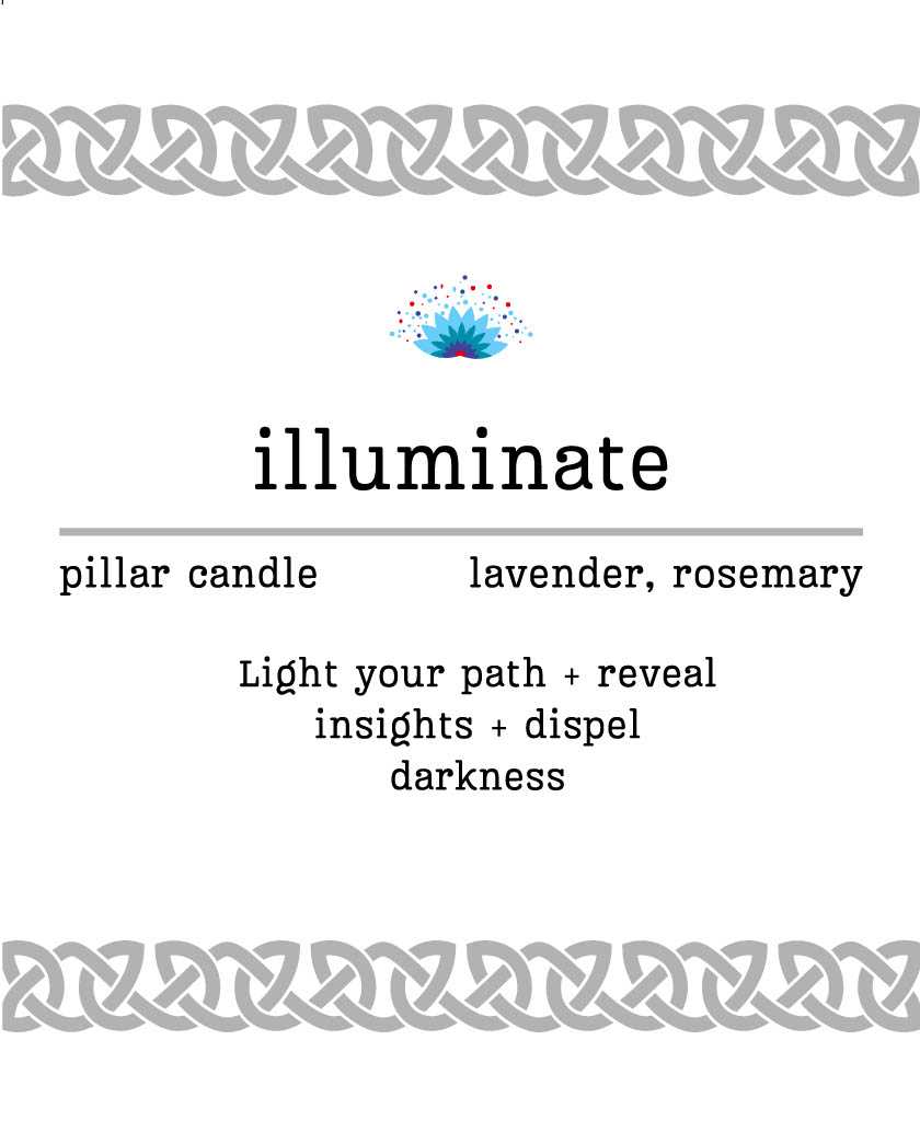 Manifestation Pillar Candle Illuminate 7"x1.5"