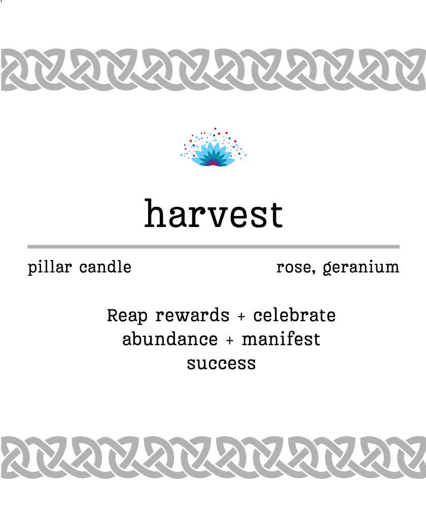 Manifestation Pillar Candle Harvest 7"x1.5" 