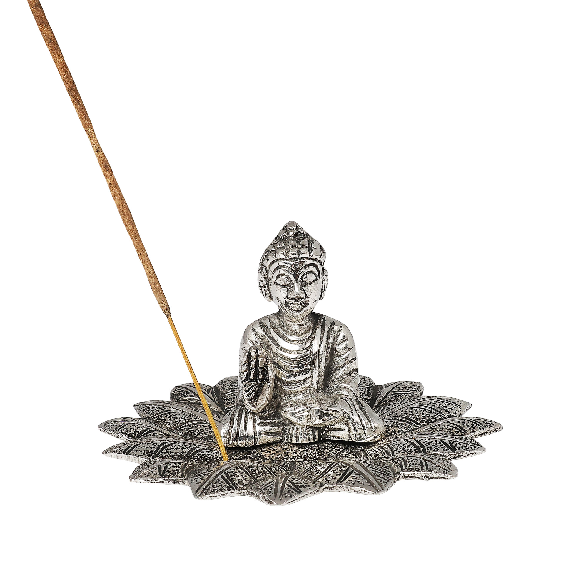 Metal Buddha on Lotus Incense holder for Incense sticks New Arrivals VD Importers Inc.
