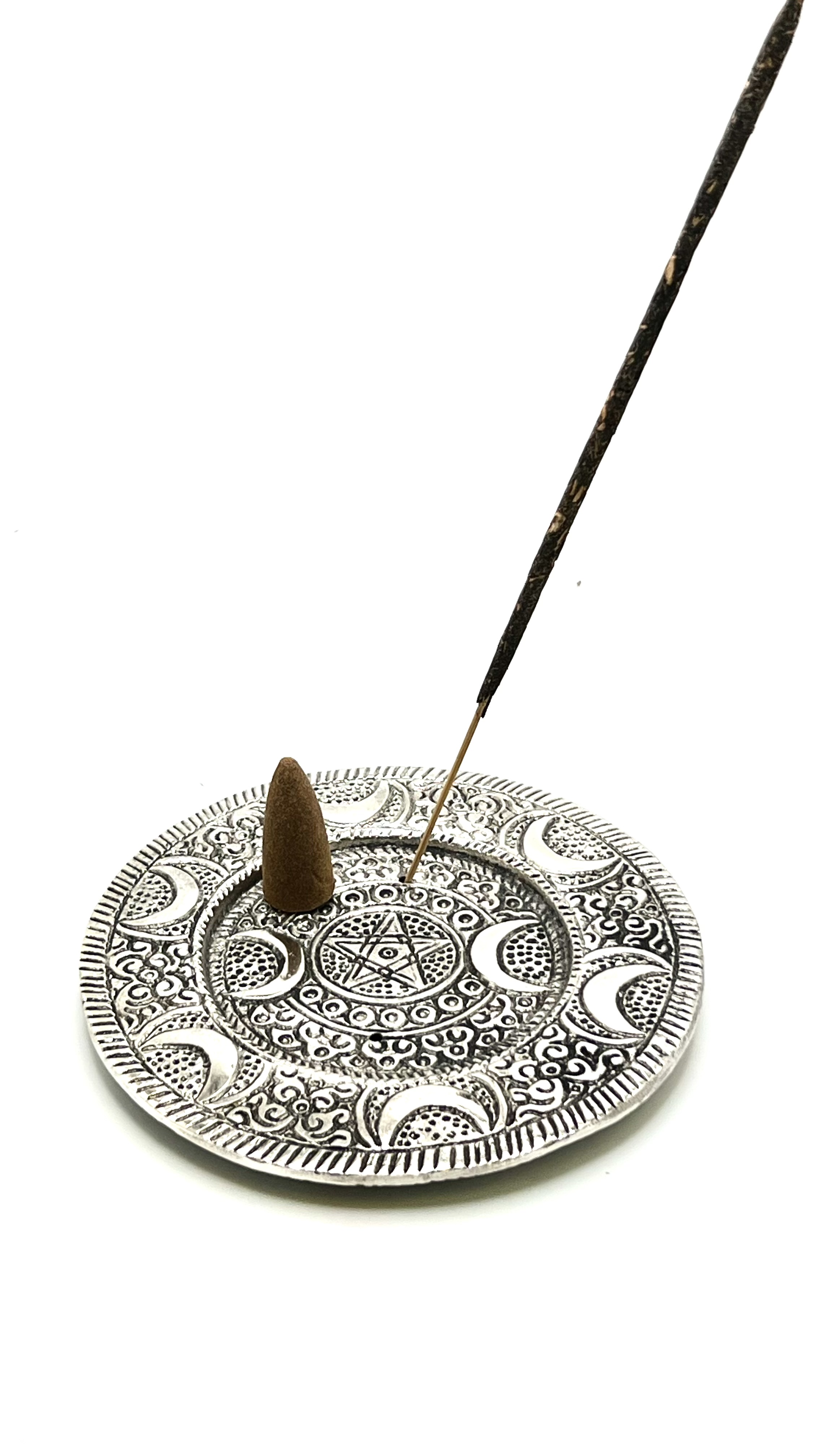 Metal Triple moon Incense holder 5'' VD Importers Inc.