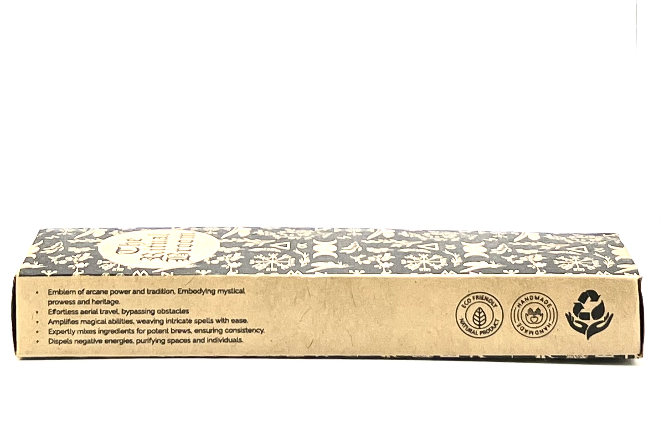 Ritual Altar Broom Lapis Lazuli w/ Hand of Fatima 9" Pack 1 VD Importers Inc.