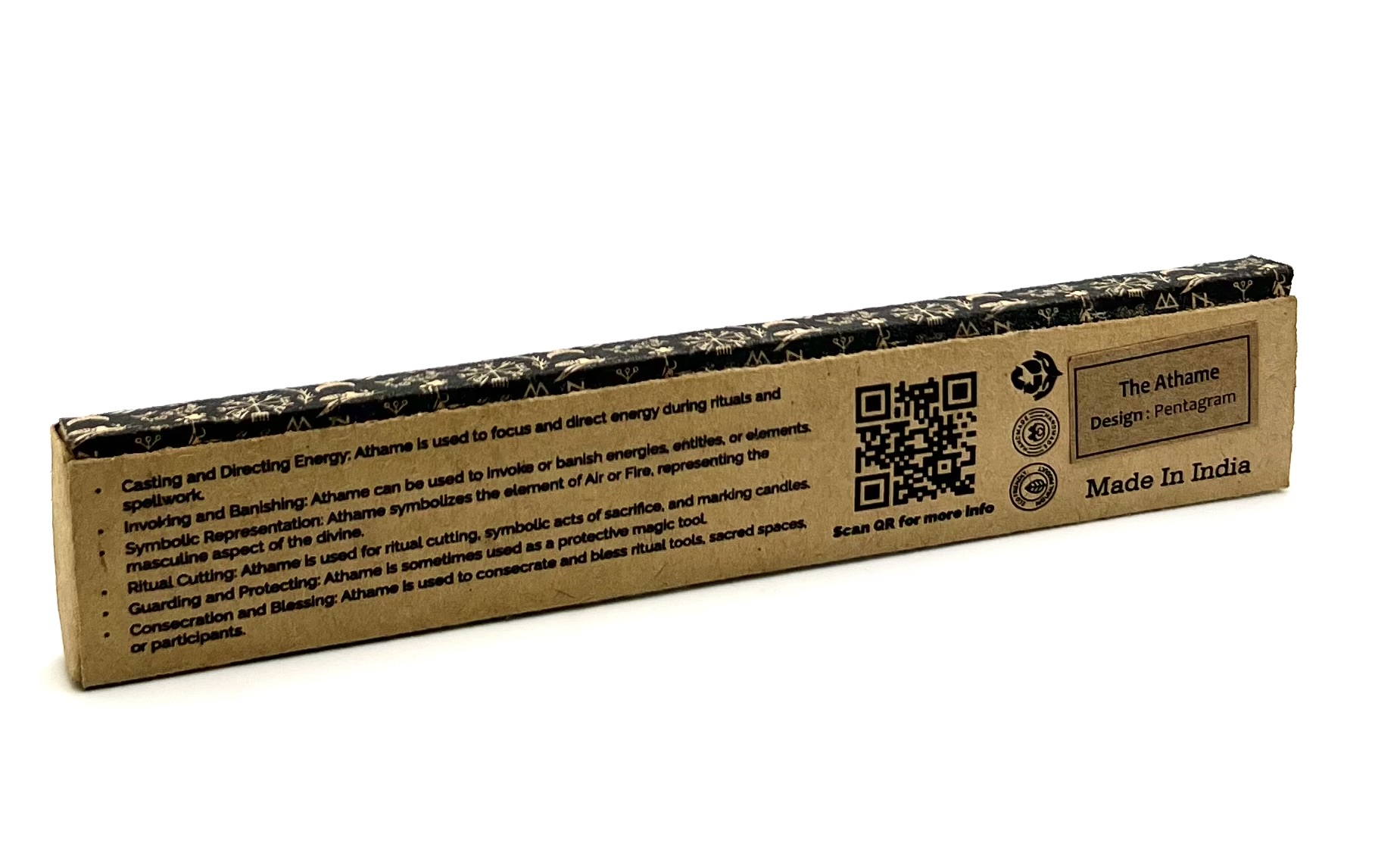 Metal Ritual Athame Pentagram 7" pack