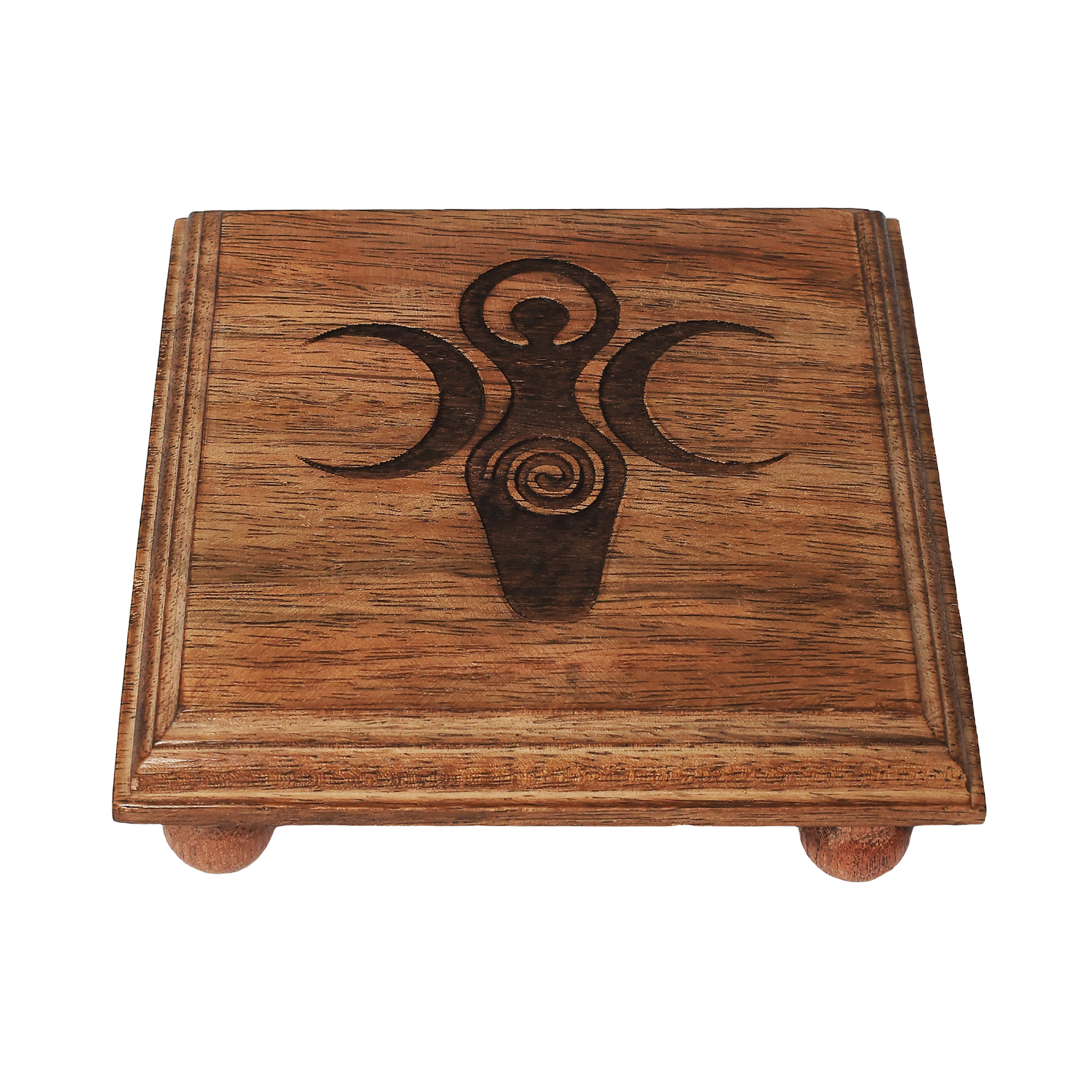 Wood Altar table Goddess 4''x 4'' - 1 VD Importers Inc.