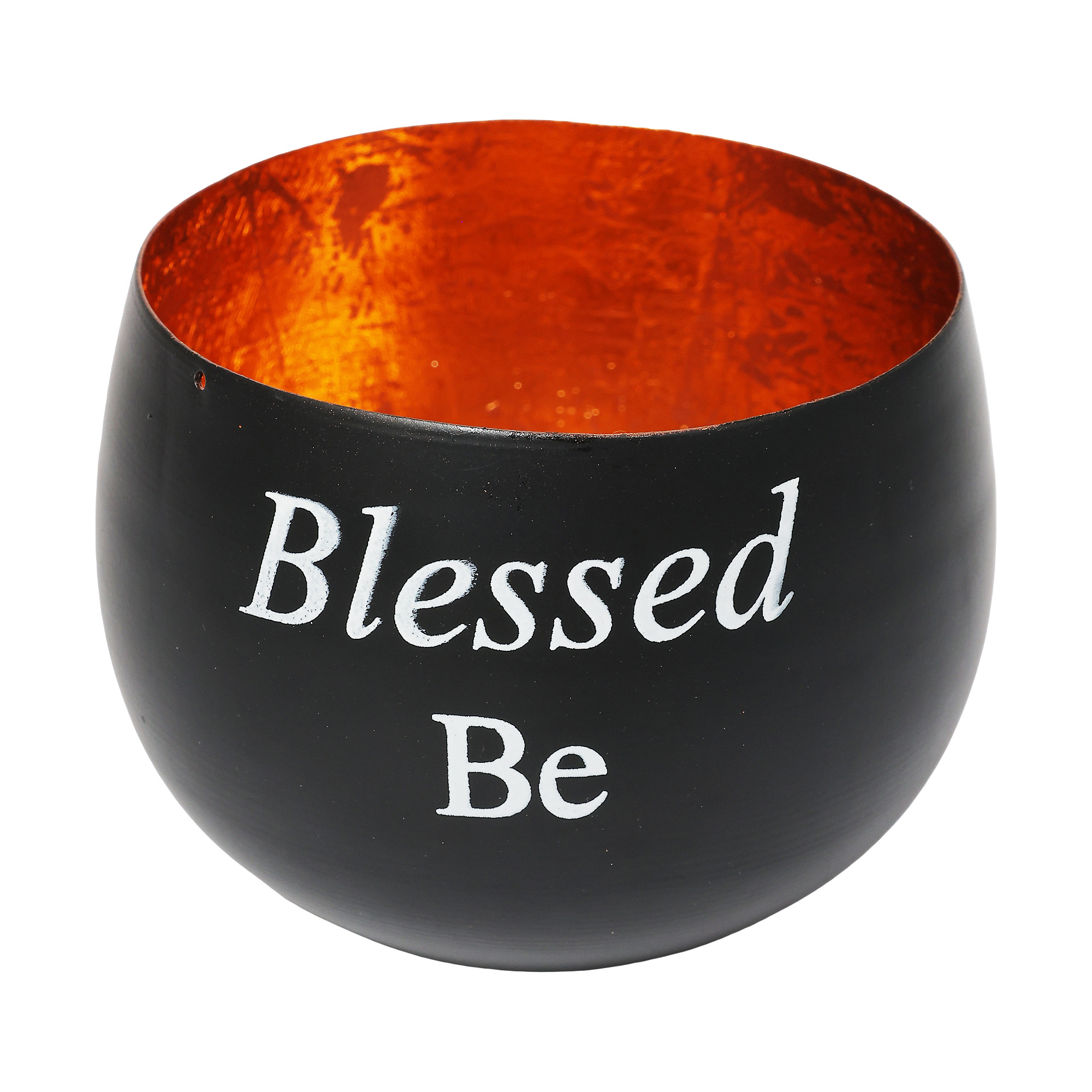 3" Metal Votive Candle Holder Blessed Be