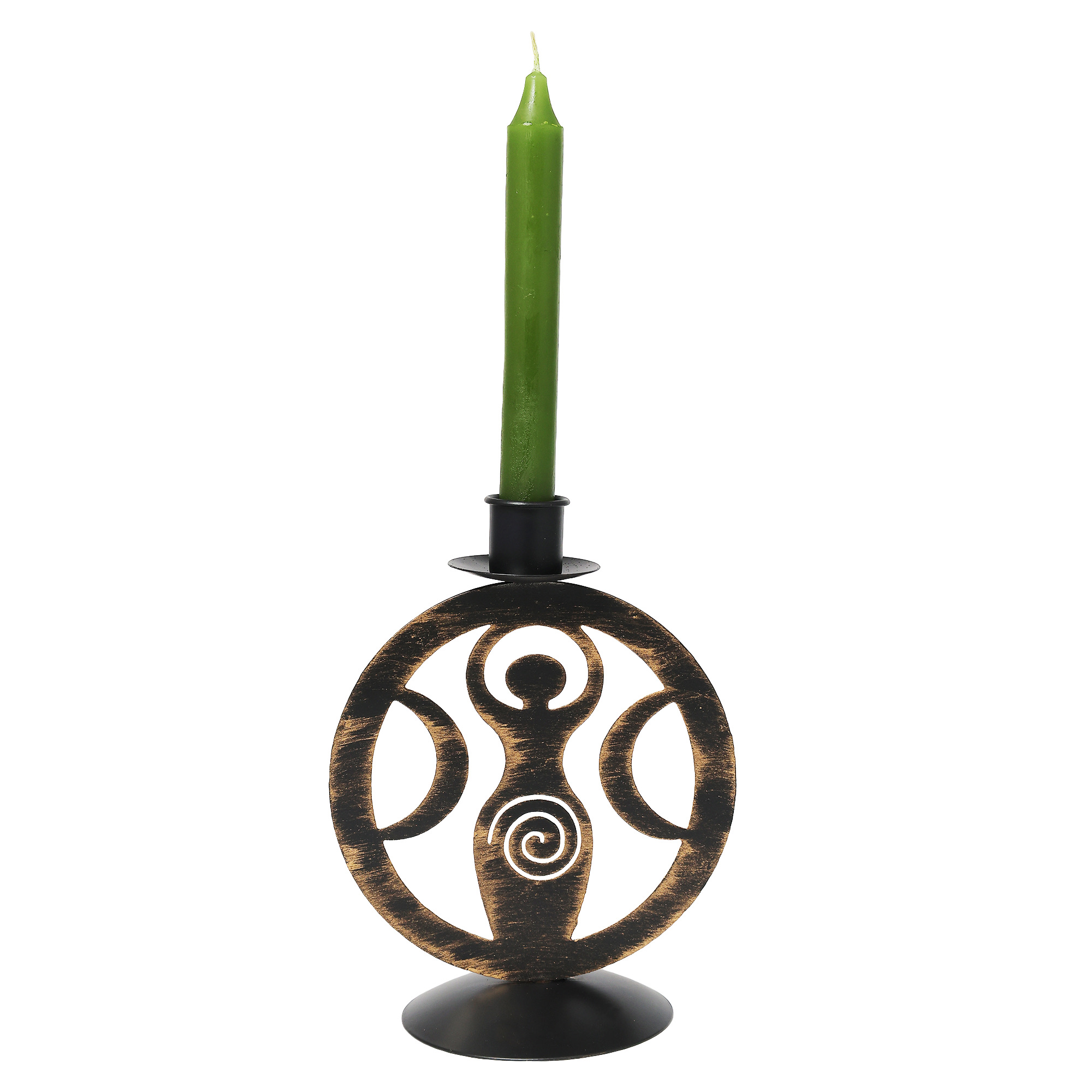 Metal Candle holder Goddess 6"