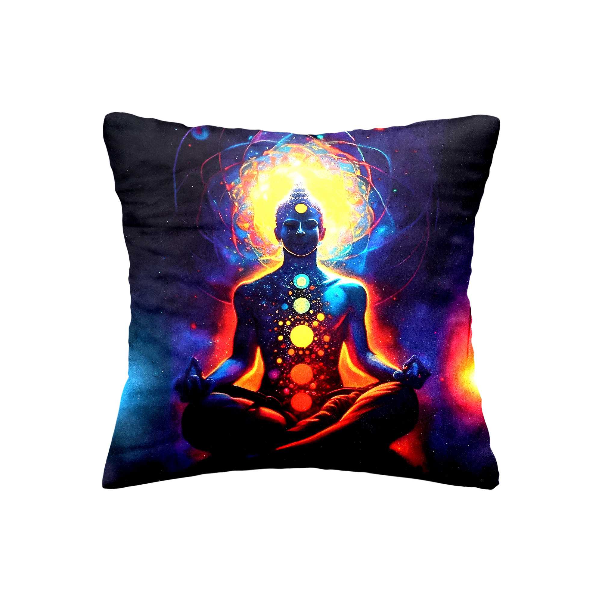 Chakra Illumination Art Velvet Suede Cushion Cover #12