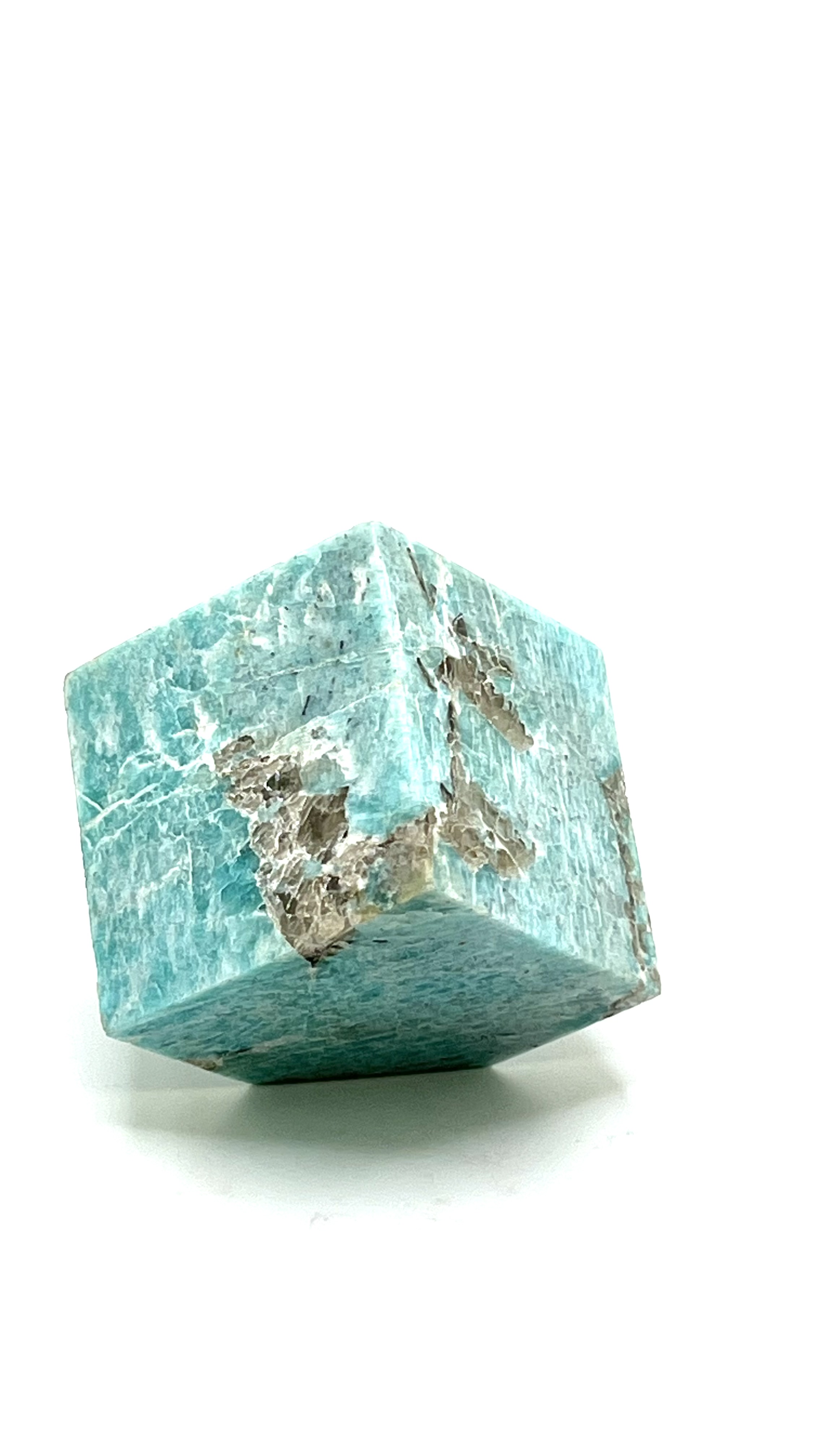 Amazonite Crystal Cube 2-2.5"