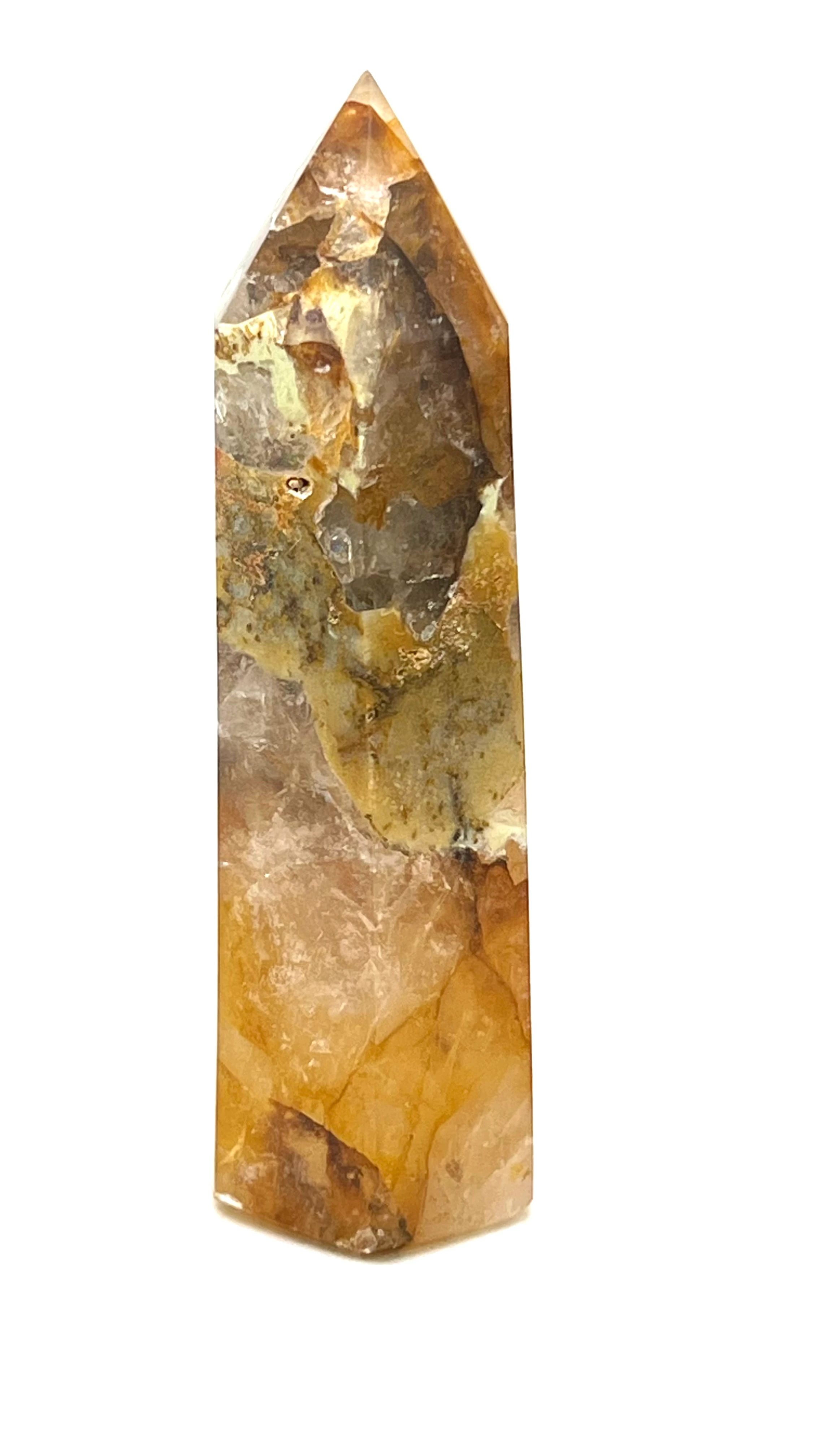 Golden Healing Quartz Crystal Tower 6-7"